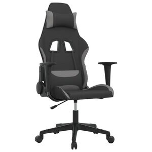 vidaXL Gaming-Stuhl Schwarz und Hellgrau Stoff