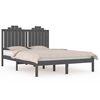 vidaXL Massivholzbett Grau Kiefer 135x190 cm