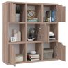 vidaXL B&uuml;cherregal Grau Sonoma-Eiche 88,5x27,5x88 cm Holzwerkstoff