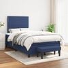 vidaXL Boxspringbett mit Matratze Blau 120x190 cm Stoff
