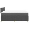 vidaXL Boxspringbett mit Matratze Dunkelgrau 140x200 cm Stoff