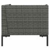 vidaXL Gartensofas 2 Stk. mit Kissen Halbrundes Poly Rattan