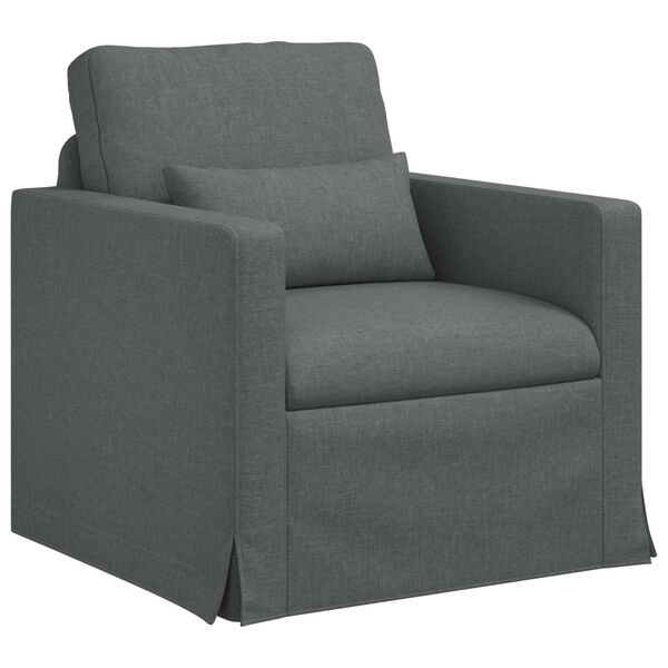vidaXL Sofa 2 pcs Dunkelgrau