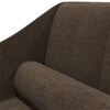 vidaXL Chaiselongue mit Nackenrolle Dunkelbraun Stoff