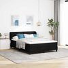 vidaXL Boxspringbett mit Matratze Schwarz 140 x 190 cm Stoff