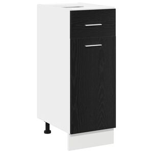 vidaXL H&auml;ngeschrank mit Regal Schwarz Eichen-Optik 30 x 46 x 81,5 cm