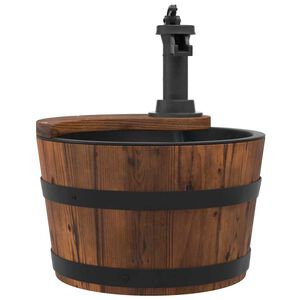 vidaXL Gartenbrunnen mit Pumpe 28x28x34,5 cm Massivholz Tanne