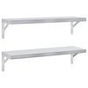 vidaXL Wandregale 2 Stk. 75x23,5 cm Silbern Edelstahl