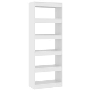 vidaXL B&uuml;cherregal/Raumteiler Wei&szlig; 60x30x166 cm Holzwerkstoff