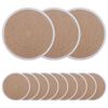vidaXL Jute Platzsets 12 stk. Nat&uuml;rlich und Wei&szlig; 100% Tossa Jute