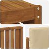 vidaXL Ecksofa Set mit Kissen 7 pcs Natur und Beige Massivholz Akazie