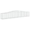 vidaXL Gabionen mit Hochbogen 9 Stk. 400x50x60/80cm Verzinktes Eisen