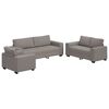 vidaXL 3-teiliges Sofa-Set mit Kissen, taupefarbener Stoff