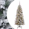 vidaXL K&uuml;nstlicher Weihnachtsbaum mit Weihnachtskugel 150 cm 150 LEDs