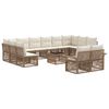 vidaXL Gartensofa-set 13 pcs Beige Poly-Rattan