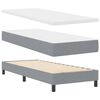 vidaXL Boxspringbett mit Matratze Hellgrau 80 x 200 cm Stoff