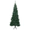vidaXL Eckiger k&uuml;nstlicher Weihnachtsbaum Gr&uuml;n 180 cm PVC und Metall