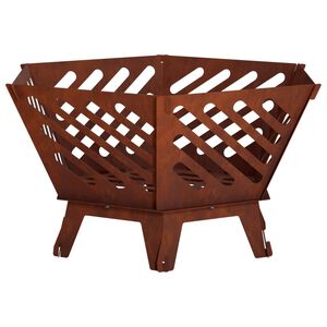 vidaXL Feuerstelle Rostoptik 60 x 53 x 30 cm Wetterfeststahl