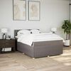 vidaXL Boxspringbett mit Matratze Taupe 140x200 cm Stoff