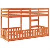 vidaXL Etagenbett Wachsbraun 90x190 cm Massivholz Kiefer