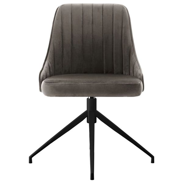 vidaXL Esszimmerst&uuml;hle 6 Stk. Dunkelgrau Samt