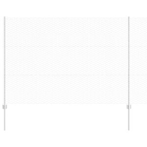 vidaXL Zaun mit Pfosten Silber