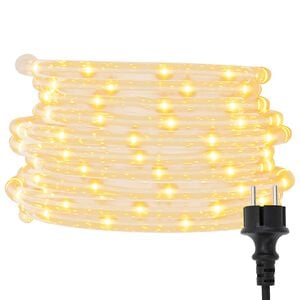 vidaXL Lichtseil mit Seilleuchten Warmes Wei&szlig; 100 m PVC