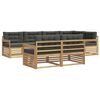 vidaXL Outdoor-Sofagarnitur 7 stk. Wei&szlig; und Anthrazit Polyester