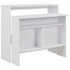 vidaXL Bartisch mit 2 Tischplatten Wei&szlig; 130x40x120 cm