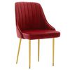 vidaXL Esszimmerst&uuml;hle 4 Stk. Weinrot Samt
