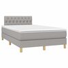 vidaXL Boxspringbett mit Matratze Hellgrau 120x190 cm Stoff
