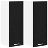 vidaXL H&auml;ngeschrank 2 pcs Schwarze Eiche und Wei&szlig; 30 x 31 x 80 cm