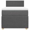 vidaXL Boxspringbett mit Matratze Dunkelgrau 80x200 cm Stoff