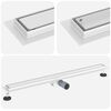 vidaXL 2 in 1 Duschabfluss Silber 90 cm Edelstahl 304