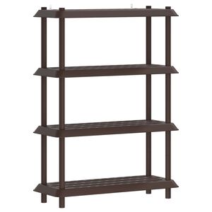 vidaXL Regaleinheit 4 Ebenen 100 x 40 x 136,5 cm PP Braun