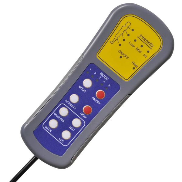 vidaXL Massagesessel mit Fußhocker Creme Kunstleder