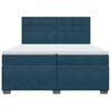 vidaXL Boxspringbett mit Matratze Blau 200x200 cm Samt