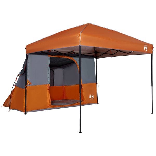 vidaXL Camping-Zelt-Set mit Dach 2 pcs Orange Taffeta und Stoff