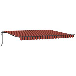 vidaXL Ausziehbare Markise Orange und Braun 450 x 350 cm