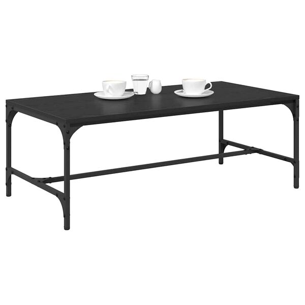 vidaXL Couchtisch Schwarz Eichen-Optik 100 x 50 x 35 cm Holzwerkstoff