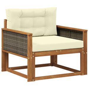 vidaXL Outdoor Mittelsofa Massivholz Akazie Natur