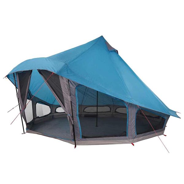 vidaXL Familien-Tipi-Zelt mit Dach Blau und Grau 508 x 470 x 300 cm