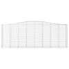 vidaXL Gabionen mit Hochbogen 10 Stk 400x50x140/160cm Verzinktes Eisen