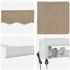 vidaXL Einziehbare Markise Beige 400 x 300 cm Stoff und Metall