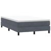 vidaXL Boxspringbett mit Matratze Dunkelgrau 120x220 cm Samt