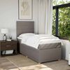 vidaXL Boxspringbett mit Matratze Taupe 100x200 cm Stoff