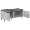 vidaXL Flurbank mit Kissen mit Speicher Beton Grau 60 x 38 x 46 cm