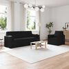 vidaXL Sofa 2 pcs Schwarz 198 x 78 x 80 cm Stoff