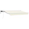 vidaXL Manueller Markisenrahmen mit LEDs Creme und Wei&szlig; 3,5 x 2,5 m