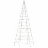 vidaXL LED-Weihnachtsbaum f&uuml;r Fahnenmast 200 LEDs Mehrfarbig 180 cm